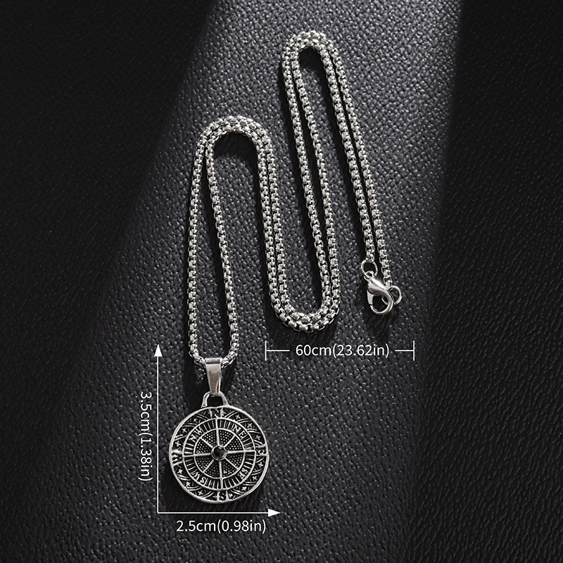 Mens Fashion Discord - Trendy Fashion Compass Pendant Necklace For