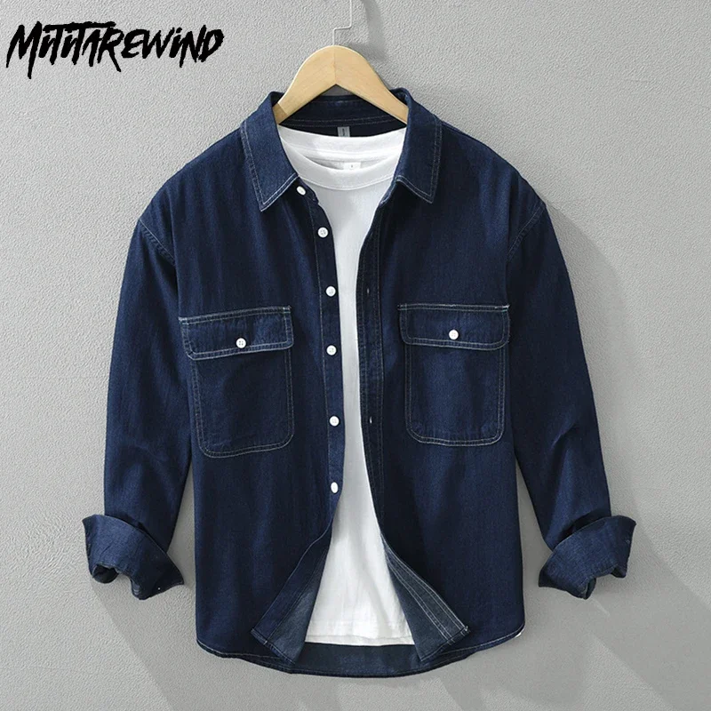Korean Fashion Men Denim Shirt - Jeans Shirt Fashion For Men review and price