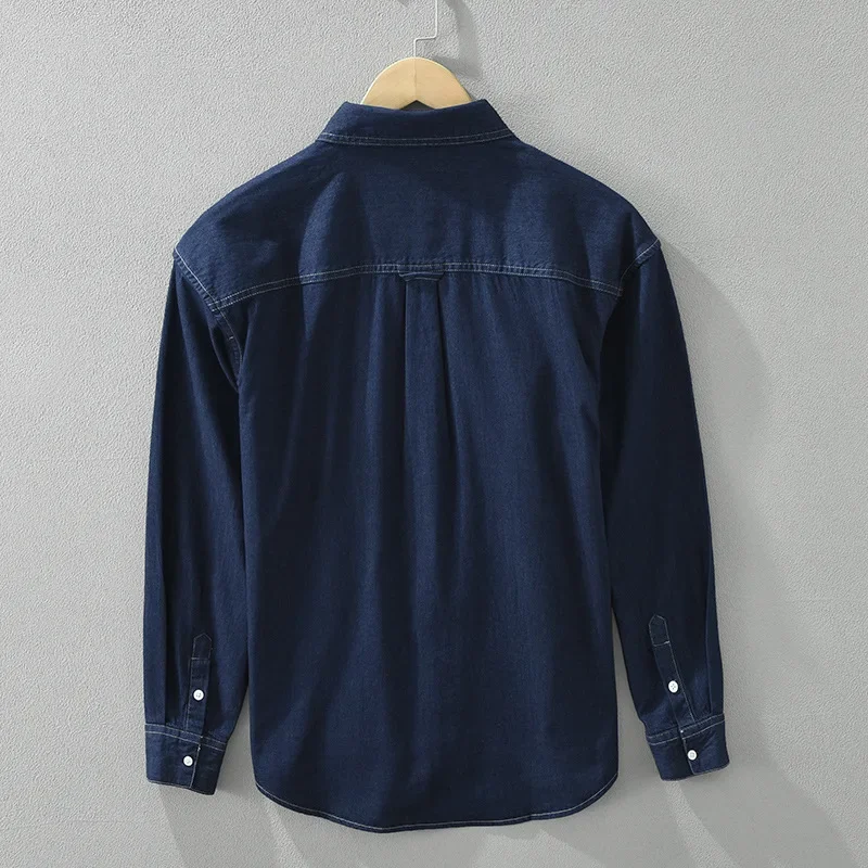 Korean Fashion Men Denim Shirt - Jeans Shirt Fashion For Men review and price