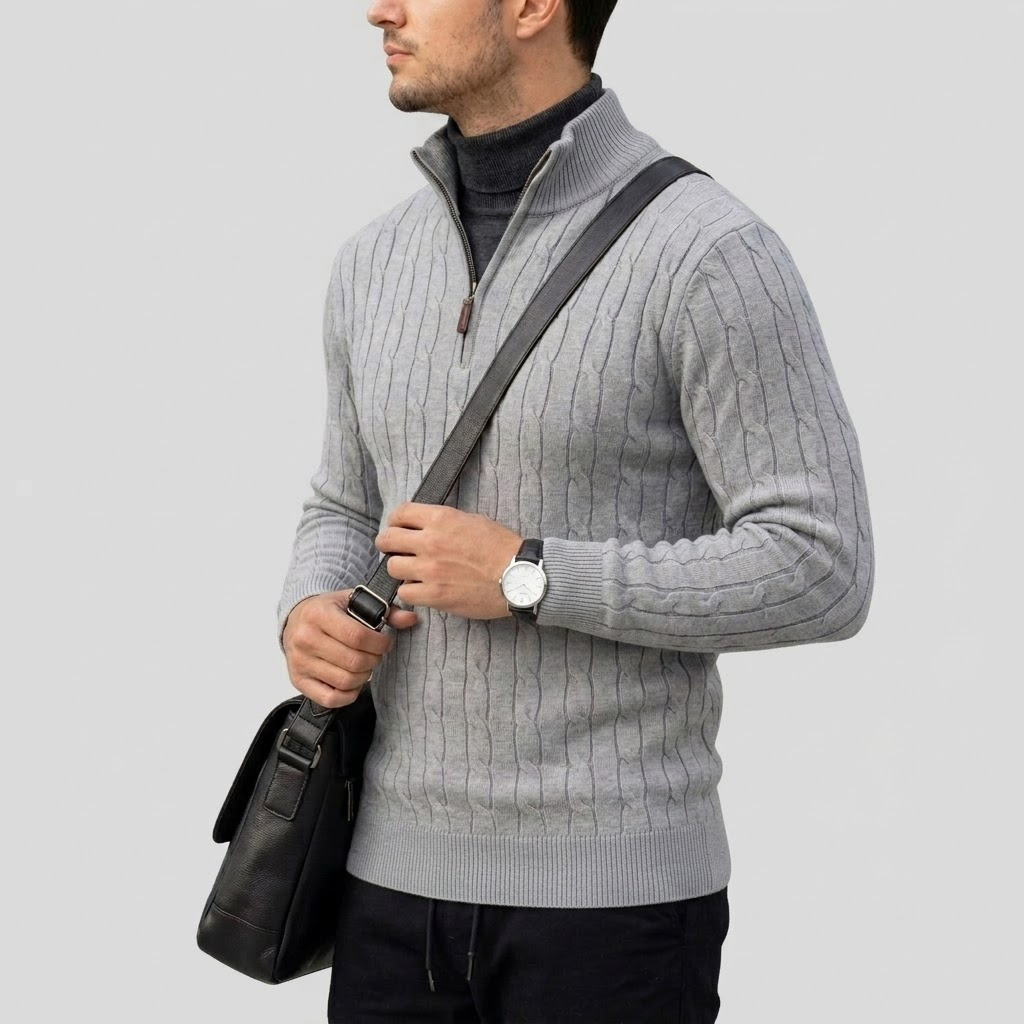 Men's Long Sleeve Half Zip Pol - Men'S Fashion Zip Sweater review and price