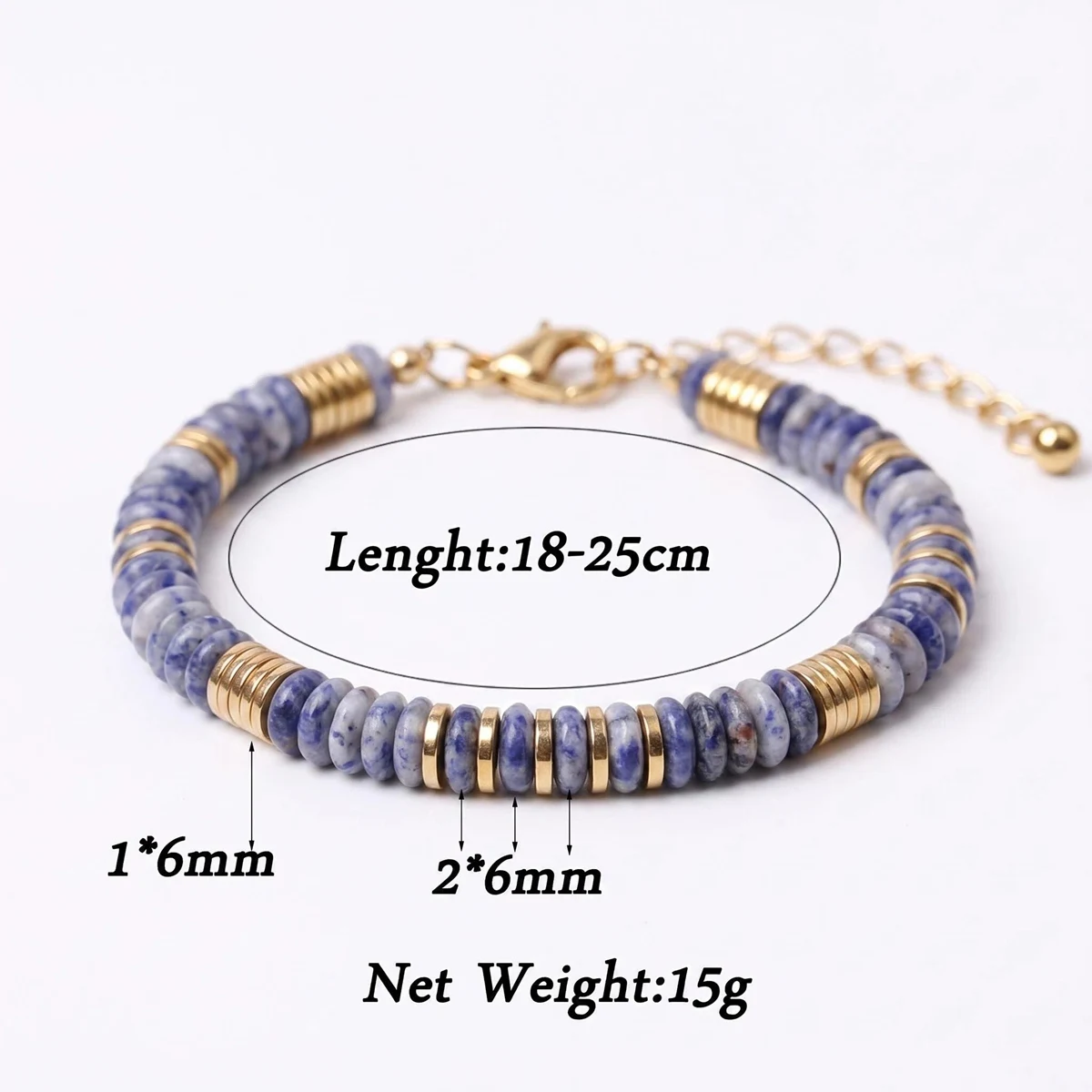 6x3MM Disc Beaded Gemstone Bra - Mens Fashion Discord review and price
