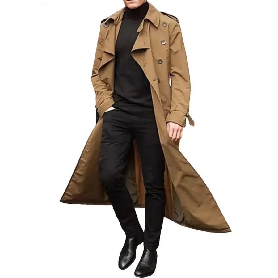 Men's Long Trench Coats Jacket - Men'S Fashion X review and price