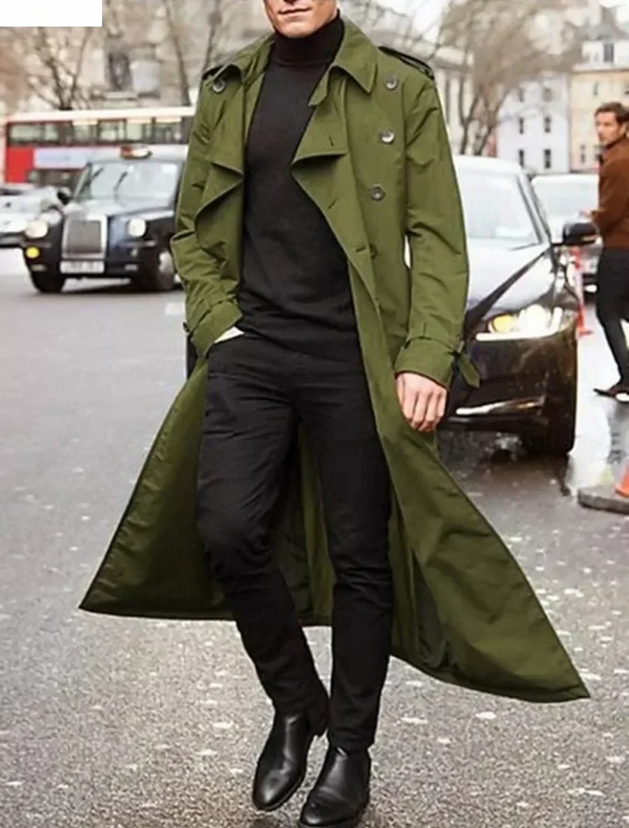 Men's Long Trench Coats Jacket - Men'S Fashion X review and price