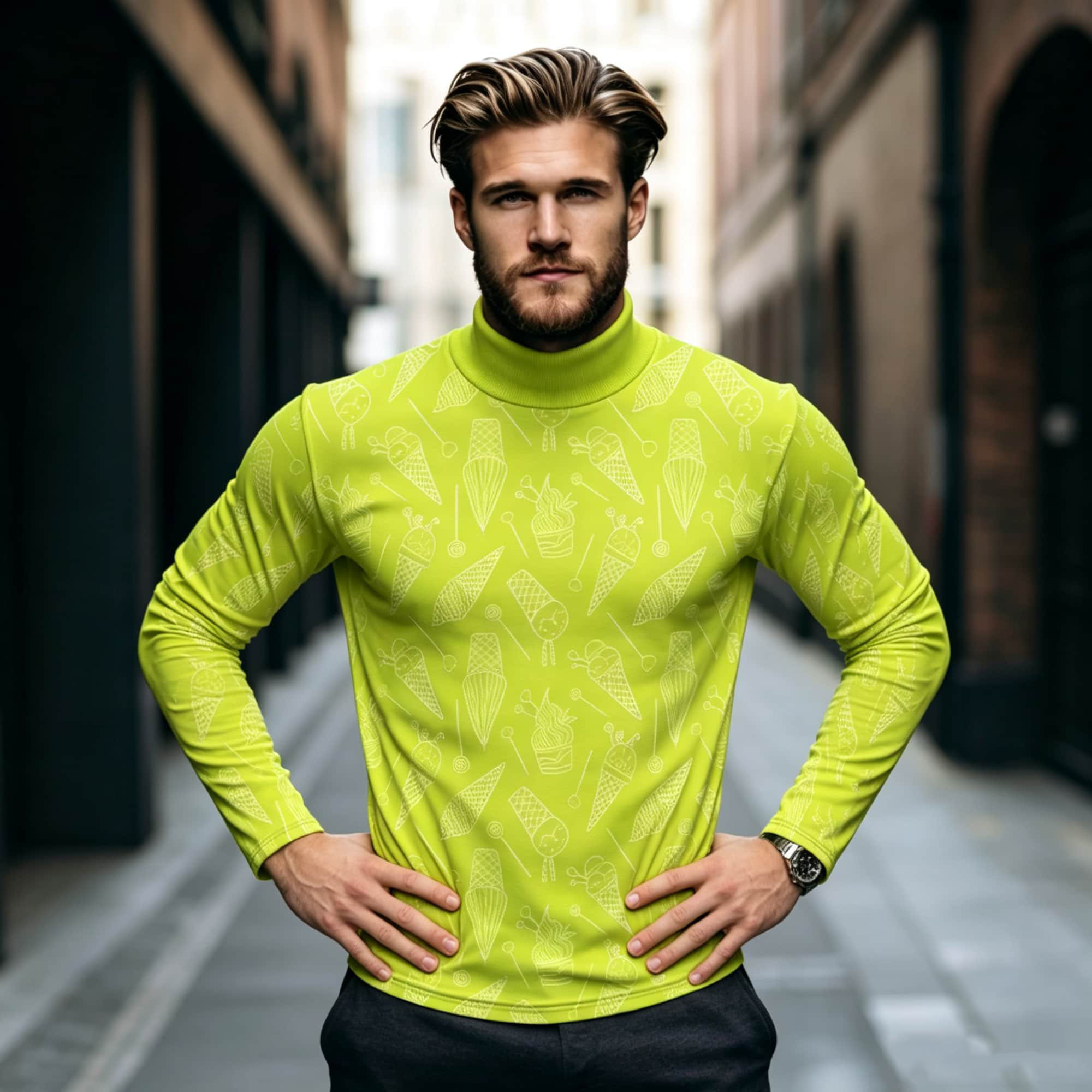 Novelty Dessert Graphic Men Mo - Mens Fashion Trend review and price