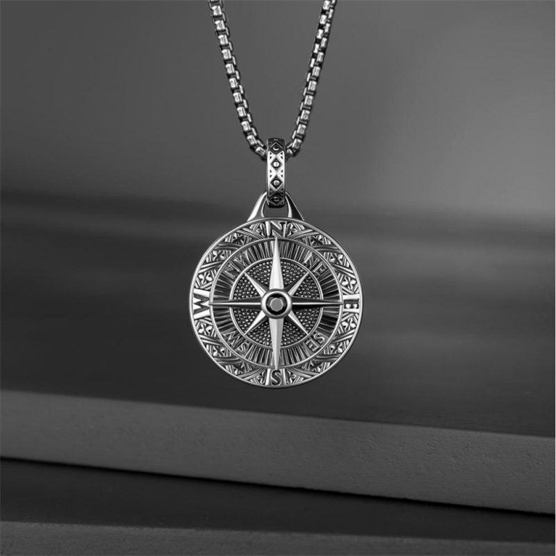 Trendy Fashion Compass Pendant - Mens Fashion Discord review and price
