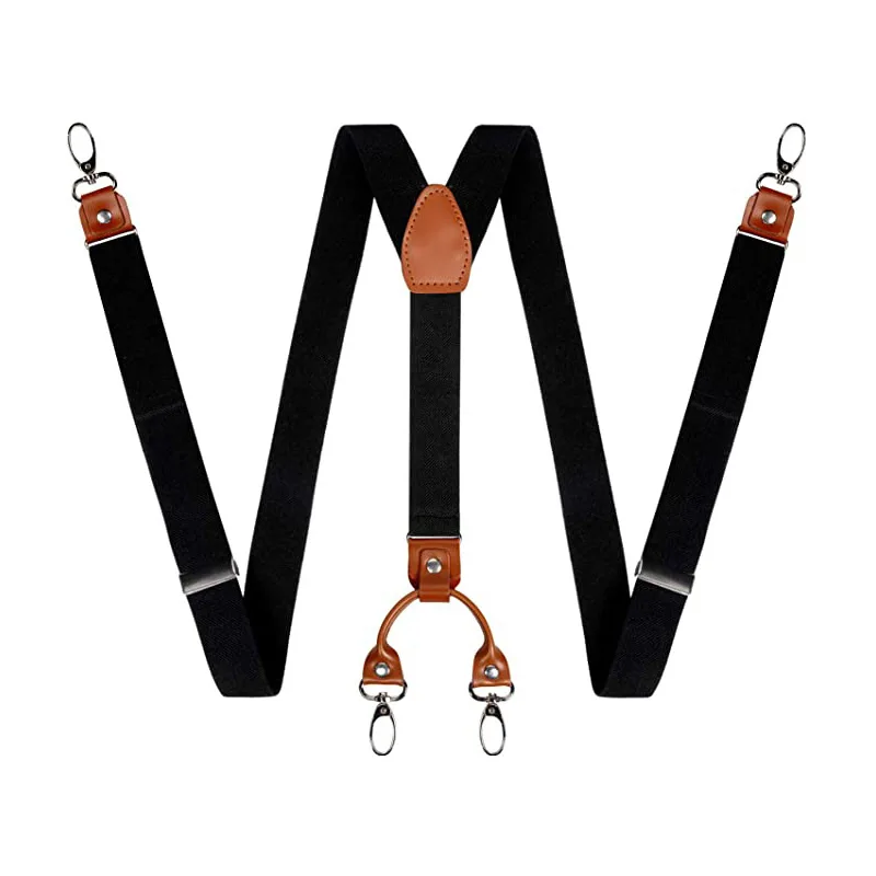 2.5cm 4 Clips Suspenders Clips - Jeans Shirt Fashion For Men review and price