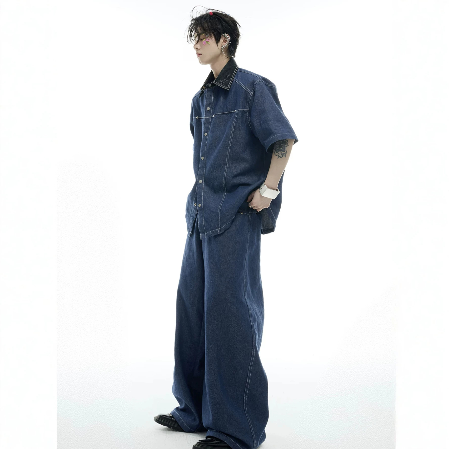 Summer Men's Denim Matching Se - Jeans Shirt Fashion For Men review and price
