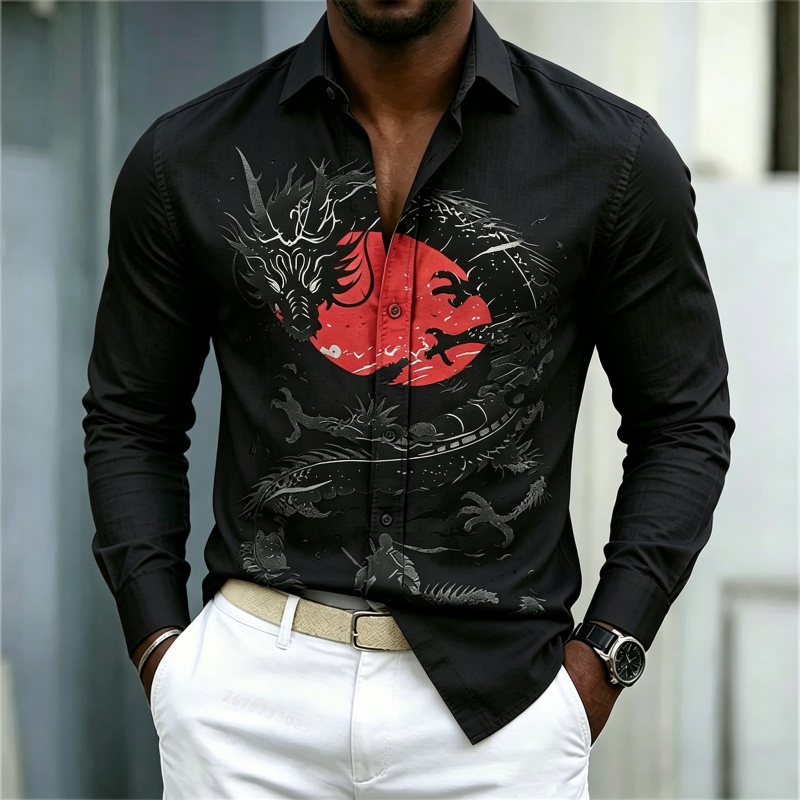 2026 New Men's Shirt White Bla - Mens Fashion Trend review and price