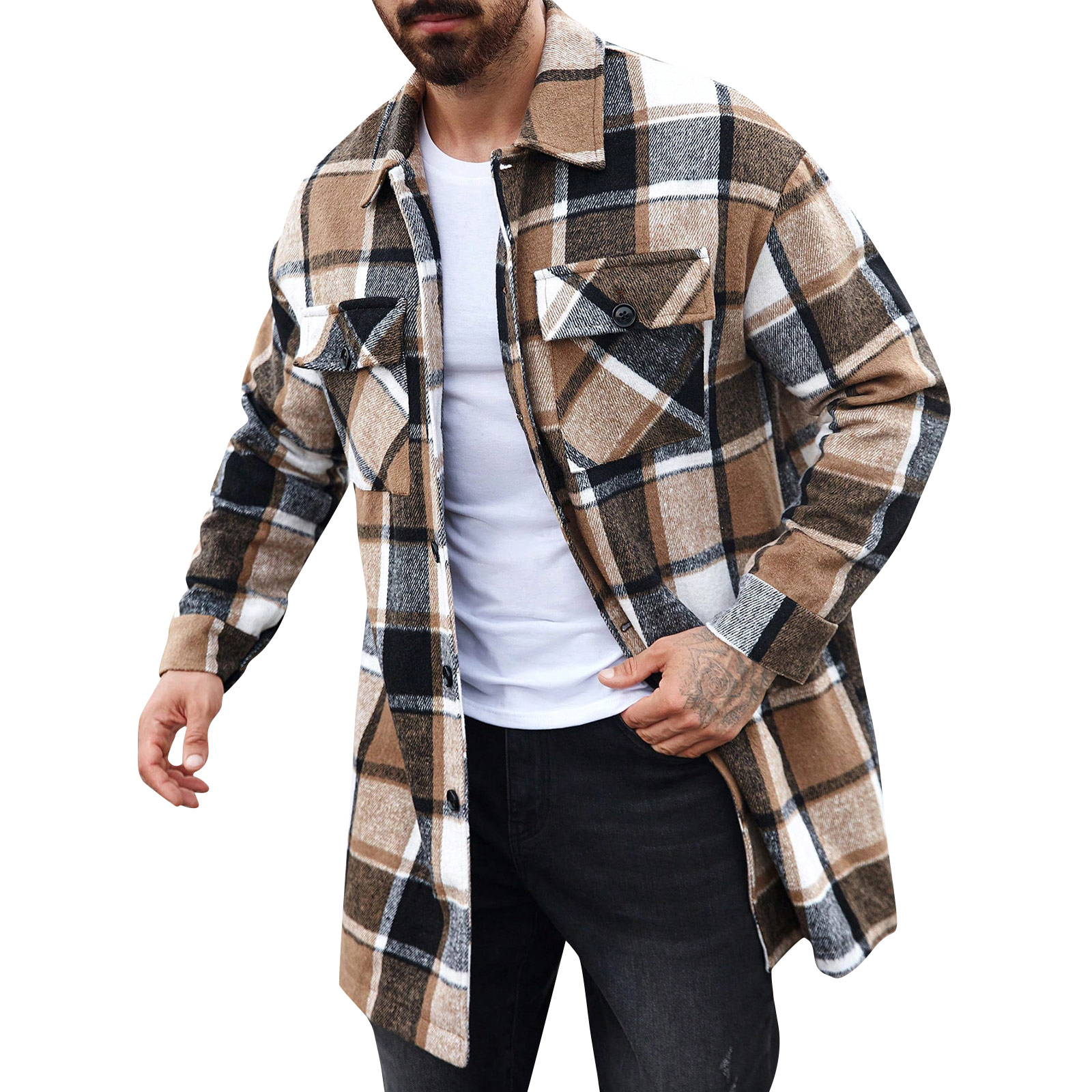Double Pocket Trench Coat Men' - Men'S Fashion X review and price