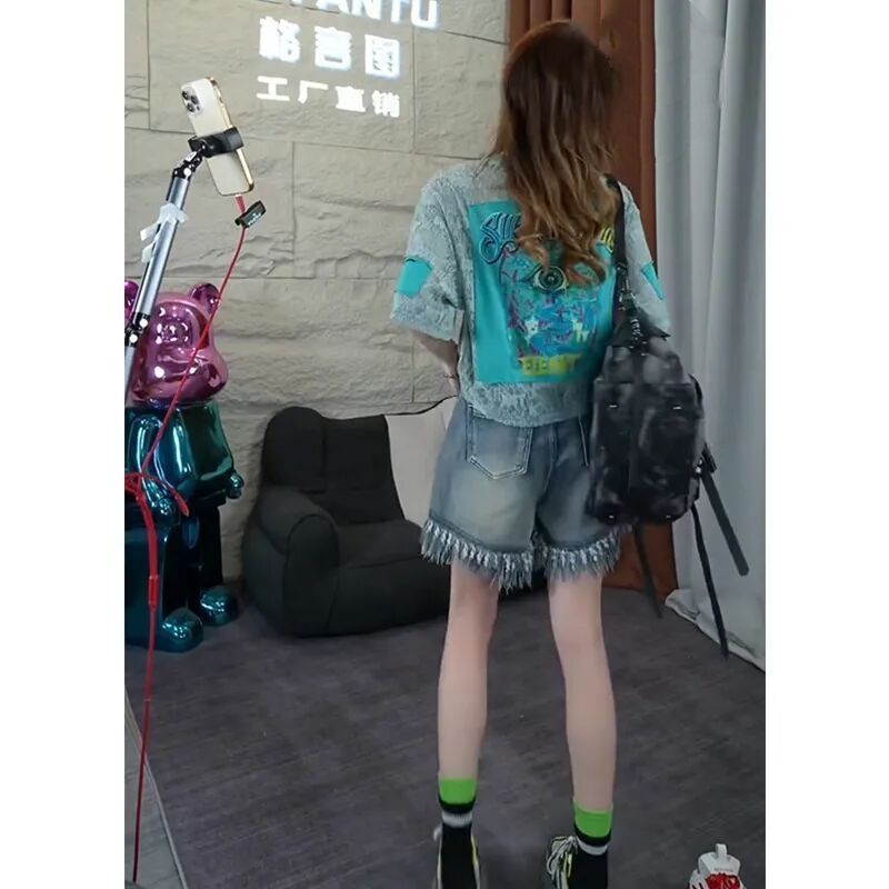 Spring and Summer New Western- - Jeans Shirt Fashion For Men review and price