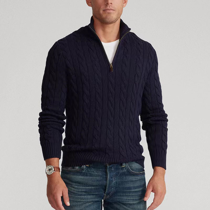 Mock Neck Knitted Sweater Men  - Men'S Fashion Zip Sweater review and price