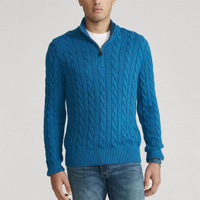 Mock Neck Knitted Sweater Men  - Men'S Fashion Zip Sweater review and price