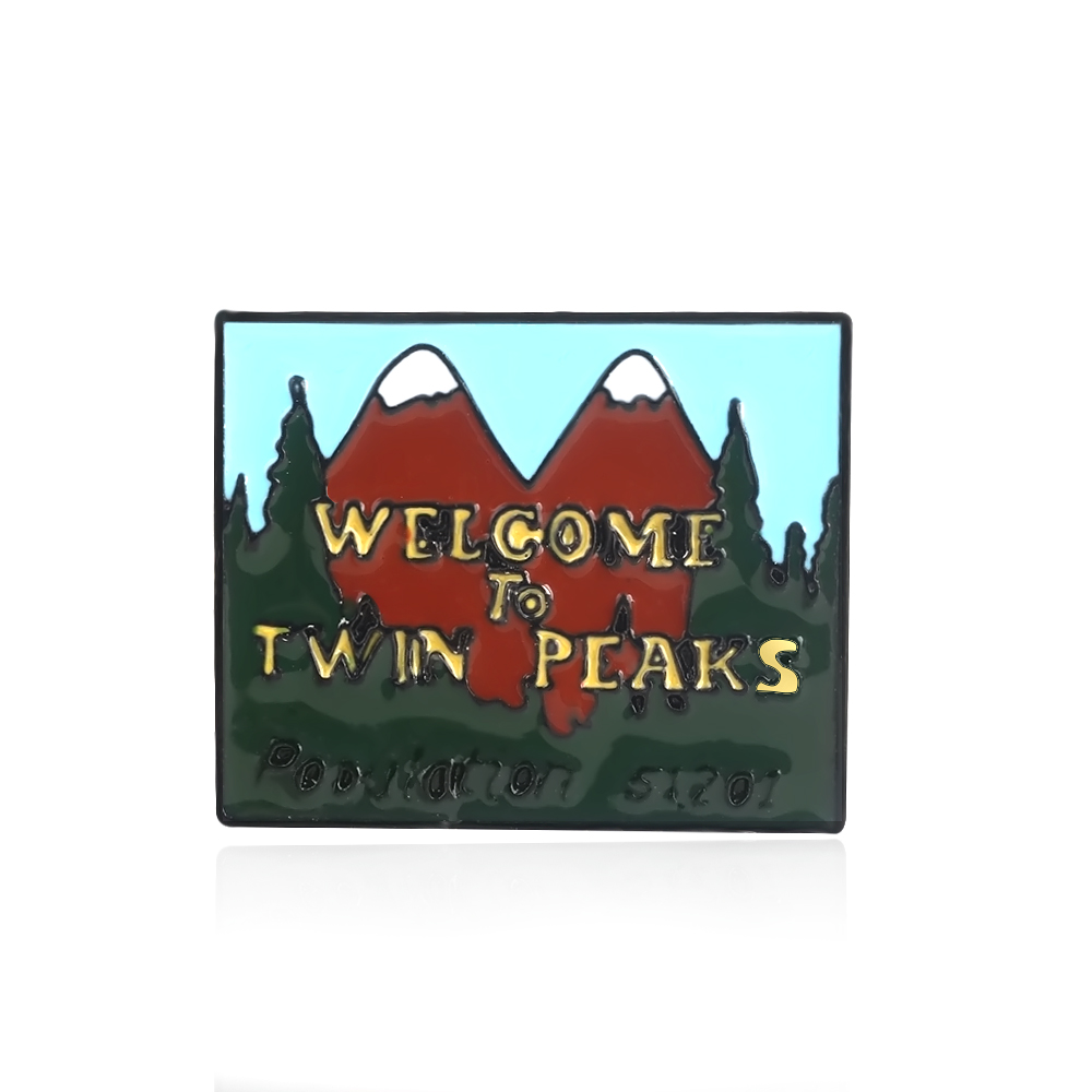 Twin Peaks Enamel Badge Brooch - Jeans Shirt Fashion For Men review and price