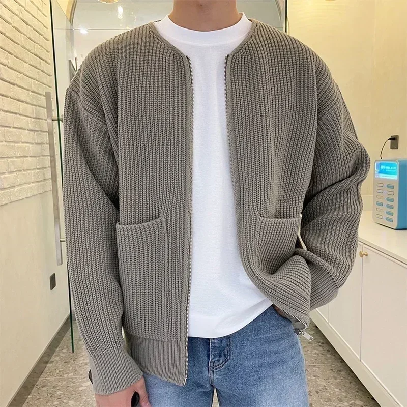 2026 Autumn Zipper-Up Knitted  - Men'S Fashion Zip Sweater review and price