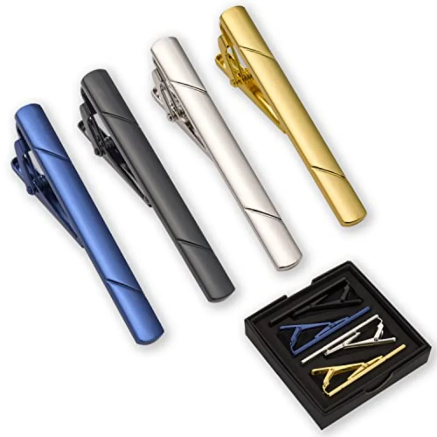 4Pcs Tie Clips For Men Tie Bar - Men'S Fashion Box review and price