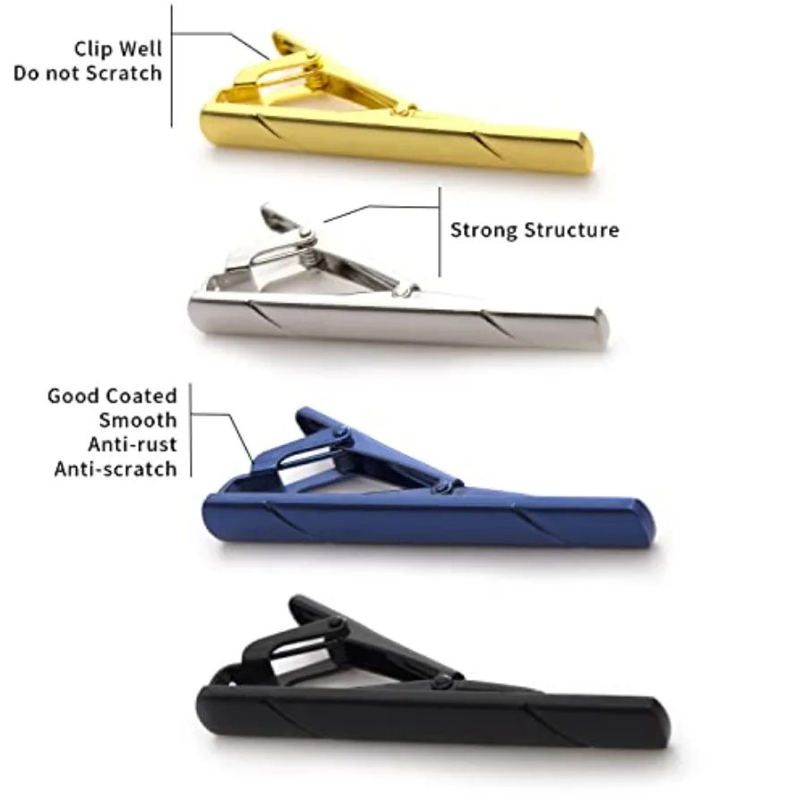4Pcs Tie Clips For Men Tie Bar - Men'S Fashion Box review and price