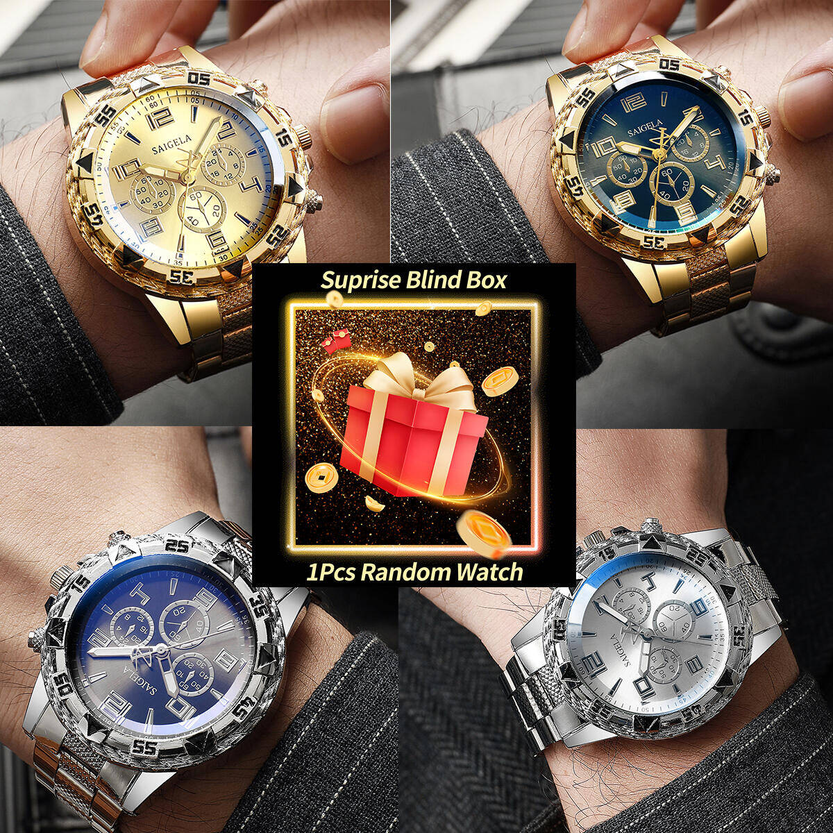1PC Surprise Mystery Watch Bli - Men'S Fashion Box review and price