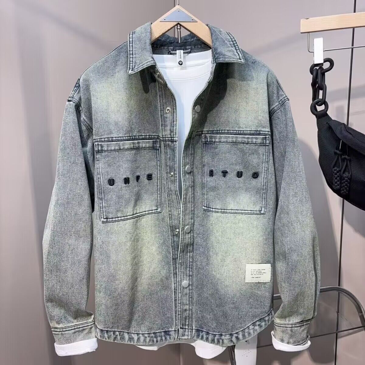 Vintage Clean fit Spring Autum - Jeans Shirt Fashion For Men review and price