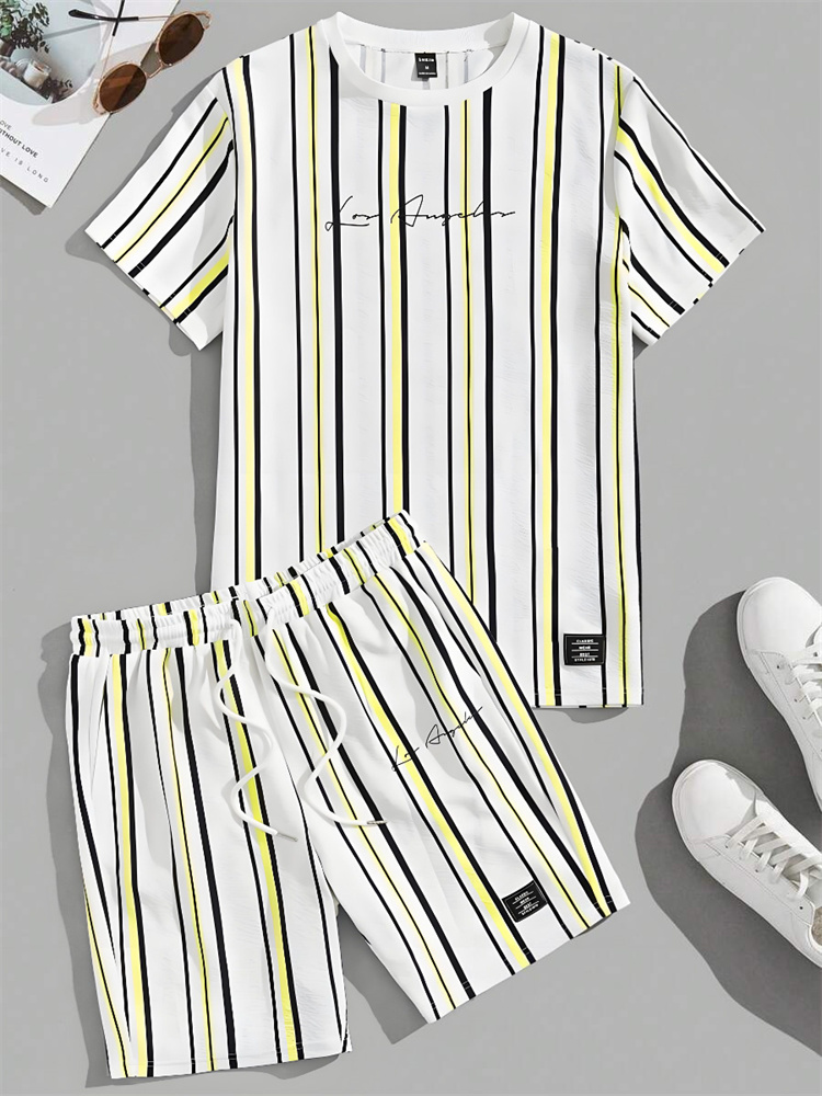 Summer 3D Striped Printed Men' - Jeans Shirt Fashion For Men review and price