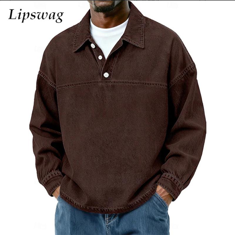 Fashionable Lapel Polo Shirts  - Jeans Shirt Fashion For Men review and price