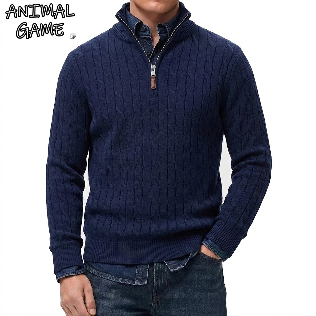 Men's Casual Stand Collar Card - Men'S Fashion Zip Sweater review and price