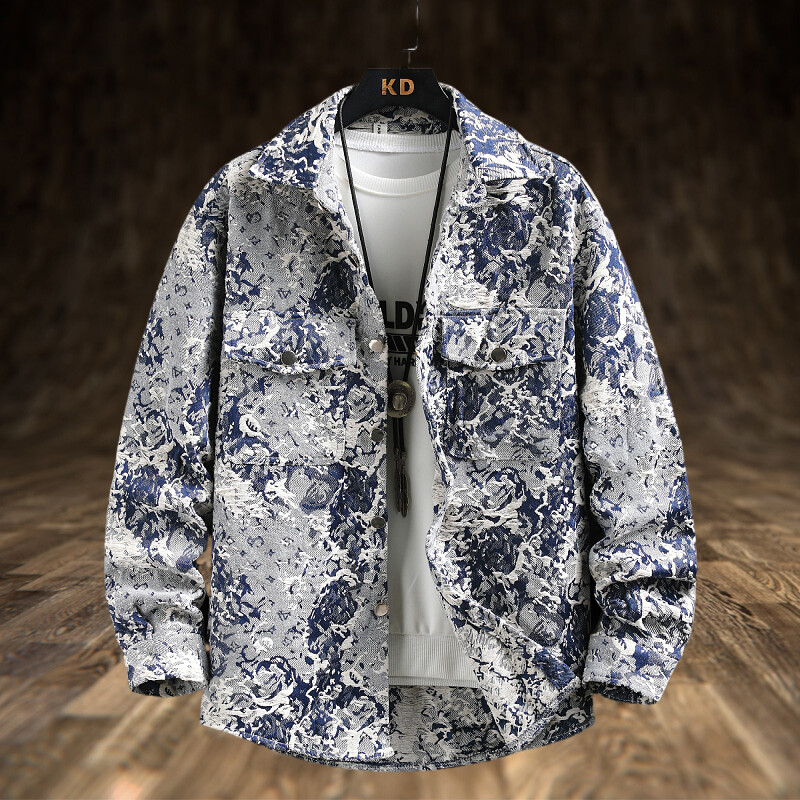 Spring Men's Lxury Denim Jacke - Jeans Shirt Fashion For Men review and price