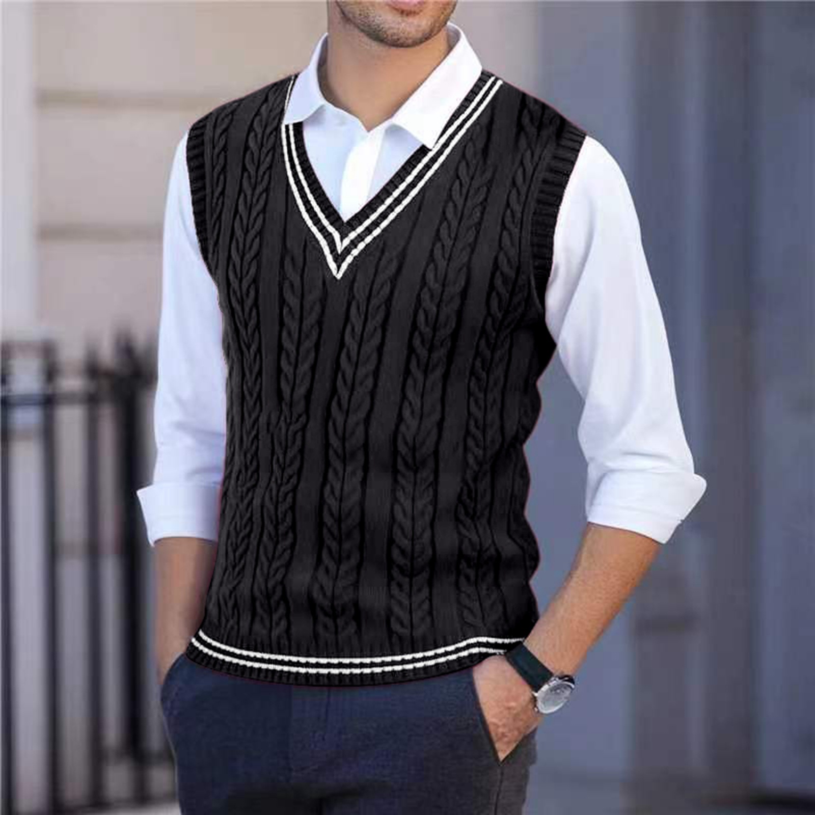 2026 Men's Knitted V-Neck Swea - Men'S Fashion Zip Sweater review and price