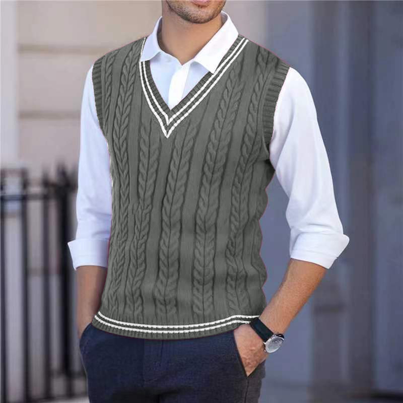 2026 Men's Knitted V-Neck Swea - Men'S Fashion Zip Sweater review and price